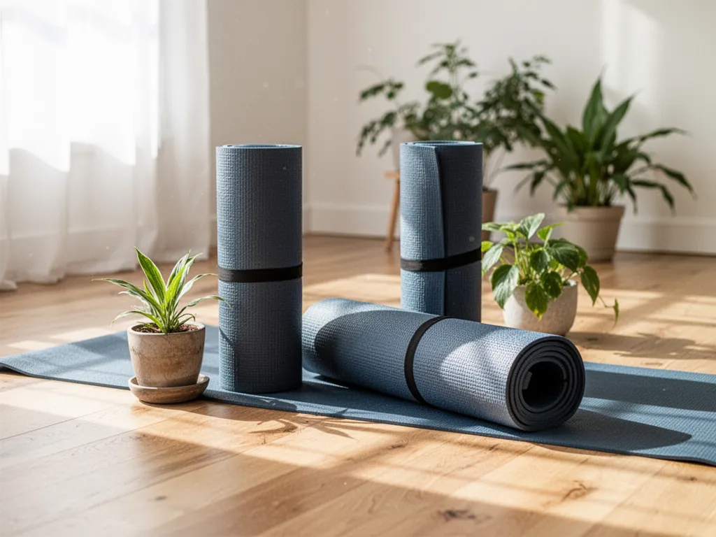 Femme pratiquant différentes postures de yoga dans un studio lumineux