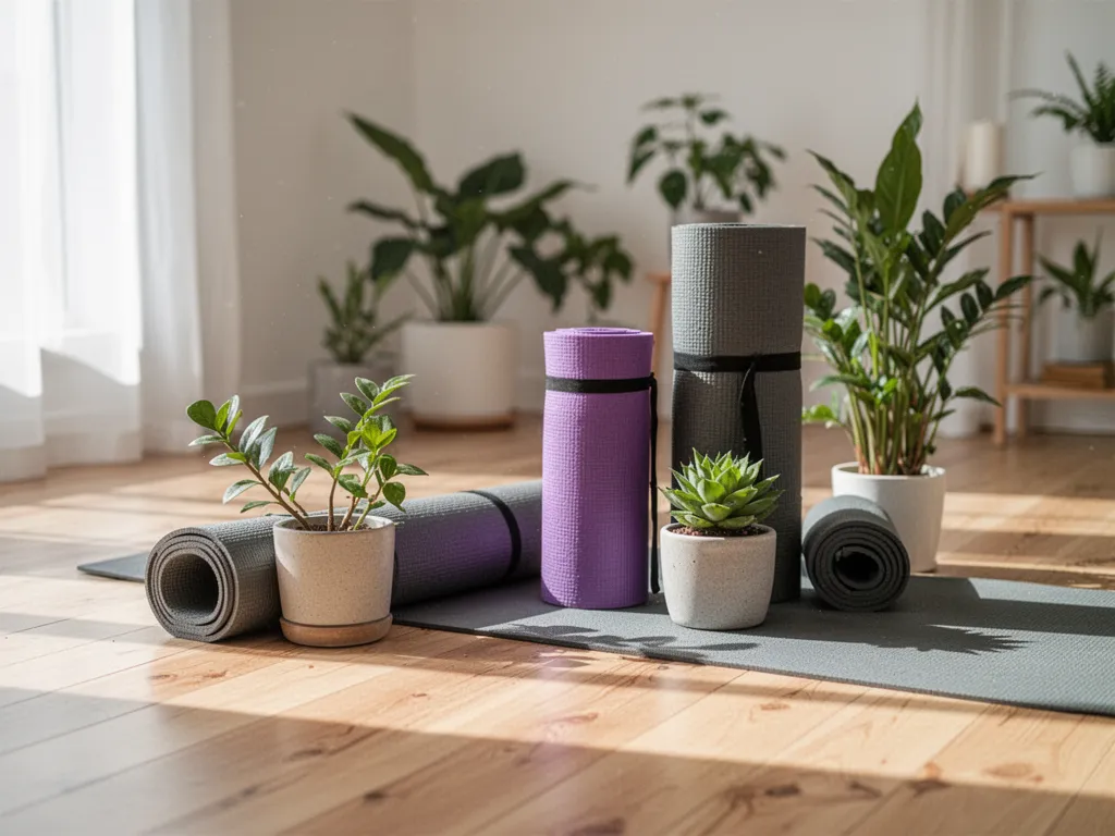 Flacon en verre d'huile essentielle posé sur une table en bois, entouré de fleurs séchées et d'une compresse chaude
