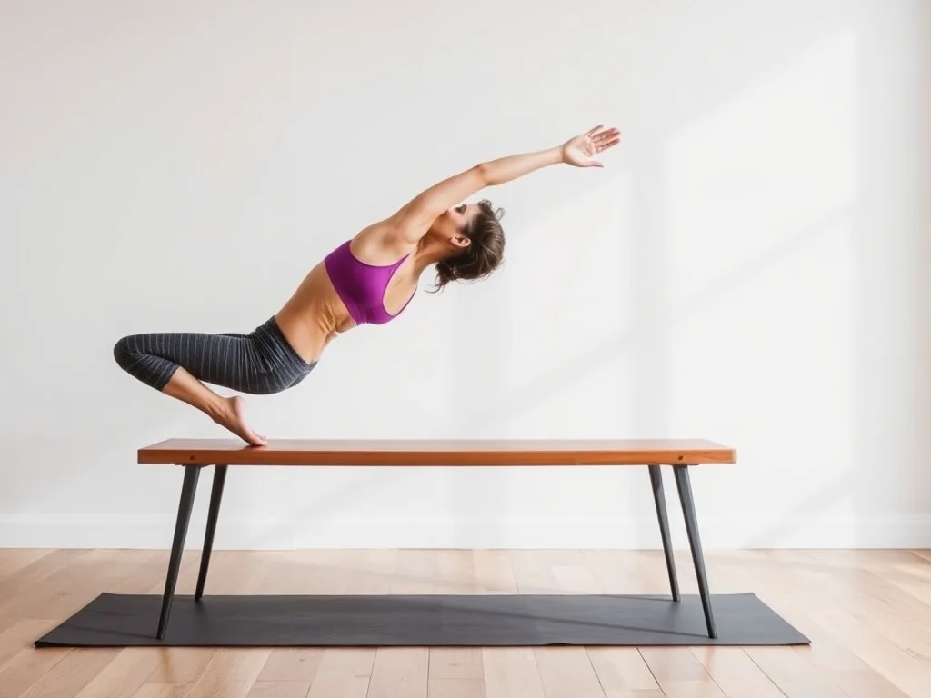 Un débutant en yoga sur chaise effectue une torsion douce du buste, mains sur les genoux